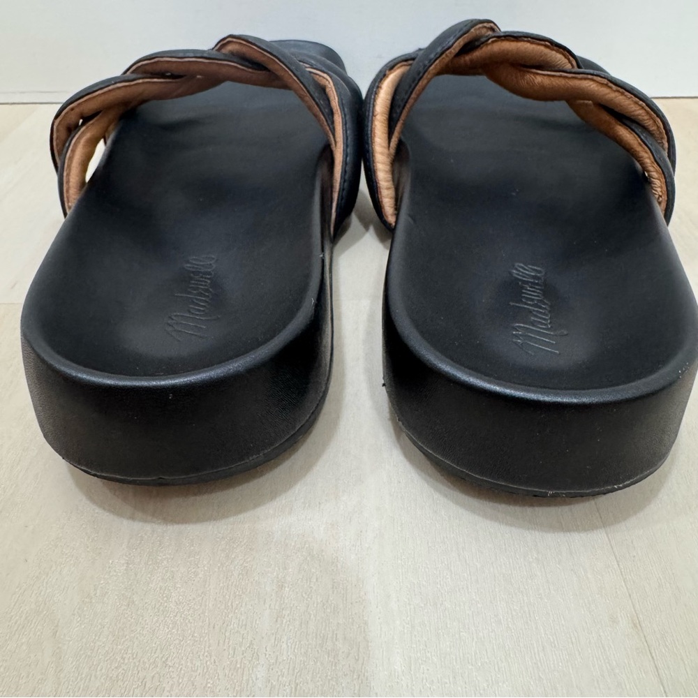 Madewell The Walker Slide Sandal Women's 9 Black Slip On Braided Summer - Picture 8 of 13